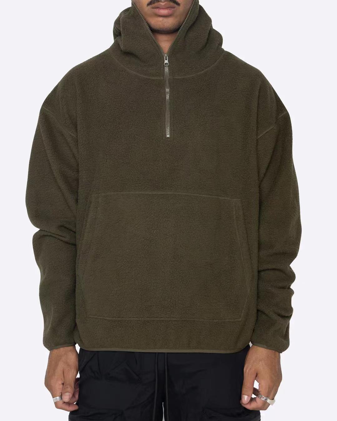 Trendy Men's Casual Brushed Hoody Zipper